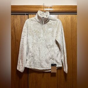 North Face Vintage White Sherpa Osito Quarter Zip